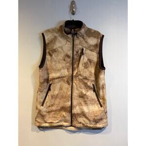Browning Camo Full Zip Hunting Vest XL Soft Shell Performance Outdoors